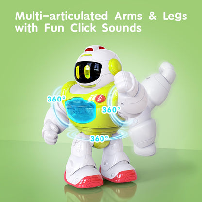 P&C Learning Toys Baby Walking Activity Remote Control Robot with Musical, Sounds, Light Interactive Early Toddlers Toy for 1 2 3 Birthday Gift