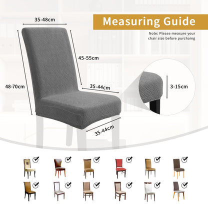 YSTELLAA Chair Covers for Dining Chairs, Stretch Chair Covers Set of 4, Parson Chair Slipcovers Removable Washable Kitchen Chairs Seat Covers,Light Gray