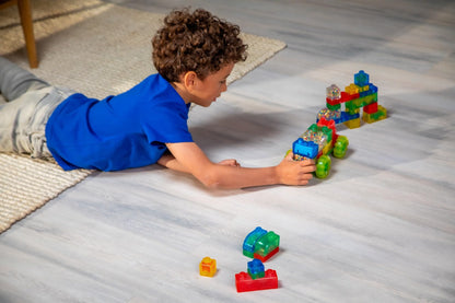 Goliath Jelly Blox Vrroom! Truck Kit | Includes 35 Blocks | Toddler & Preschool Building Blocks Kids Can Squeeze, Stretch, Squish | MESH ACCREDITED | Safety Tested Ouch-Free | Sensory Play Toy Ages 2+