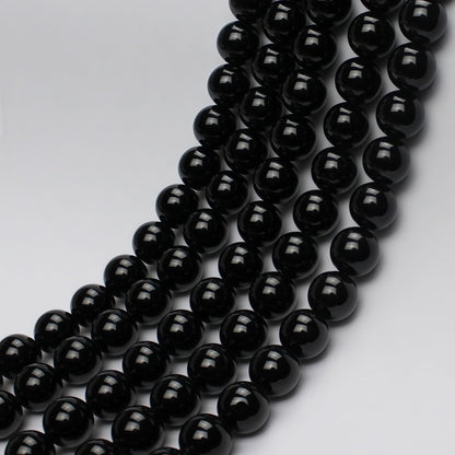 MJDCB Natural Stone Bead Black Onyx Gemstone Loose Beads for Jewelry Making Bracelet Necklace 10mm