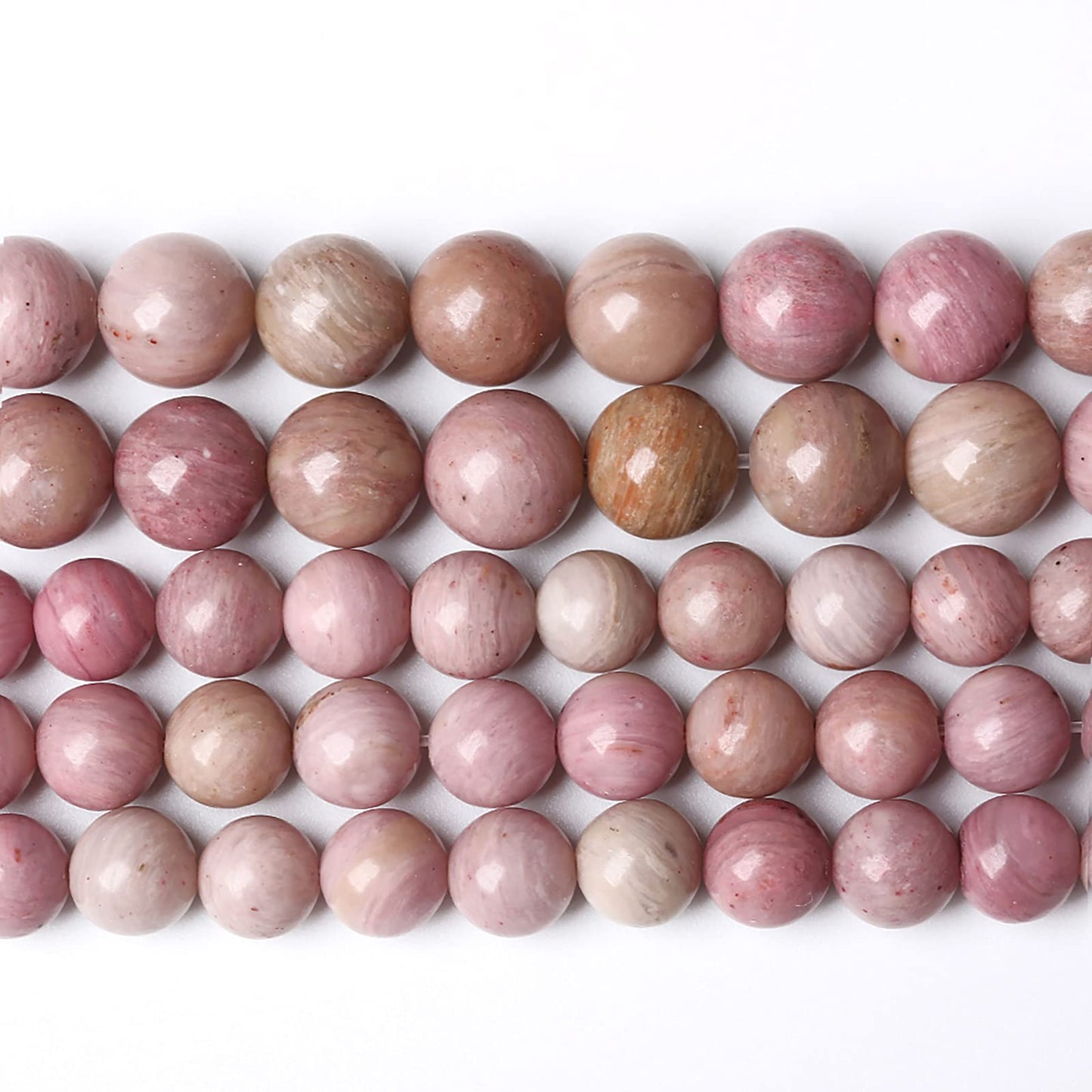 36PCS 10mm AAA Natural Pink Rhodochrosite Beads Stone Round Loose Beads for Jewelry Making DIY Bracelet Necklace 15 Inch,Energy Stone Healing Power (10mm, Rhodochrosite)