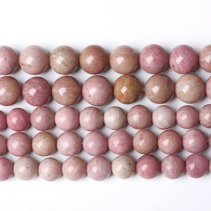 90PCS 4mm AAA Natural Pink Rhodochrosite Beads Stone Round Loose Beads for Jewelry Making DIY Bracelet Necklace 15 Inch,Energy Stone Healing Power (4mm, Rhodochrosite)