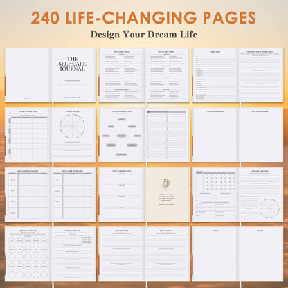 Lanpn Self Care Journal for Women, Self Love Guided Journals with Prompts, Daily Reflection Wellness & Gratitude Planner, 5 Minute Mental Health Notebook, Mindfulness Mood Log, 240 Pages