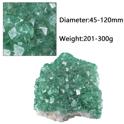 Sportmusies Natural Green Fluorite Crystal Cluster Mineral Specimen Decoration for Home Office, Raw Stone for Healing Meditation Yoga, 1.77-4.72 inches