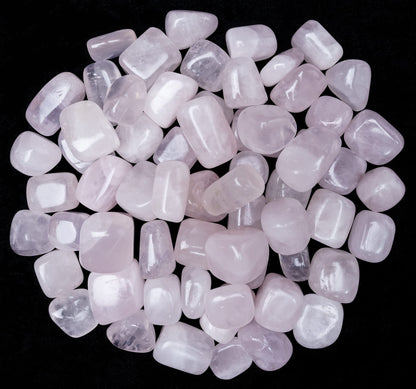 Crocon 1LB Rose Quartz Tumbled Stones and Crystals Bulk 2000+ Carats Natural Crystal Kit for Reiki Healing Polished, Mothers Day, Tumble Stones, Chakra Balancing, Gift, Home Decor Size : 20mm