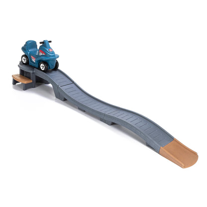 Step2 Up & Down Roller Coaster Kids Ride On Toy, Push Car, Indoor/Outdoor Playset, Made of Durable Plastic, Max Weight 50 lbs., for Toddlers 2-5 Years Old, Gray & Blue