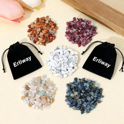Erliway 100g Natural Ametrine Crystal Chips, 7-9mm Tumbled Chips Crushed Crystal Stone, Polished Crystal Chip for Fish Tank, Healing Tumbled Crystal Chip for Reiki Crystal Jewelry Making Home Décor