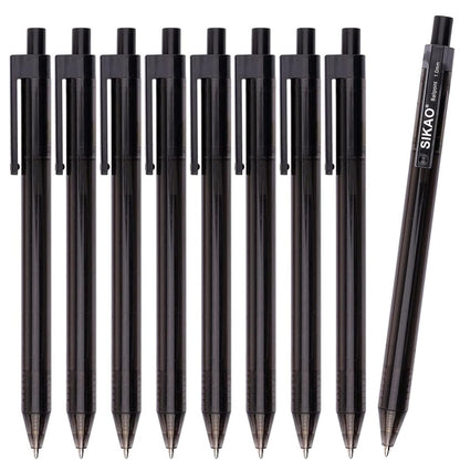 Sikao Black Pens Bulk, 60 Pack Retractable Ballpoint Pens, Black Ink 1.0mm Medium Point, Smooth Writing No-Smear, Click Pens for Teachers, Students, Restaurant Servers School & Office Supplies