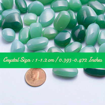 SigMntun Polished Aventurine Crystal Set, 0.4", 128 Pcs - Handpicked Tumbled Stones and Crystals Bulk for Healing, Reiki, Meditation, Witchcraft and Home Decor