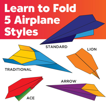 Creativity for Kids Stunt Squadron Fold & Launch Paper Airplanes: Create 80 Paper Airplanes, STEM Science Kit for Kids, Airplane Craft Kit for Kids, Gifts and Toys for Boys (Ages 6+)