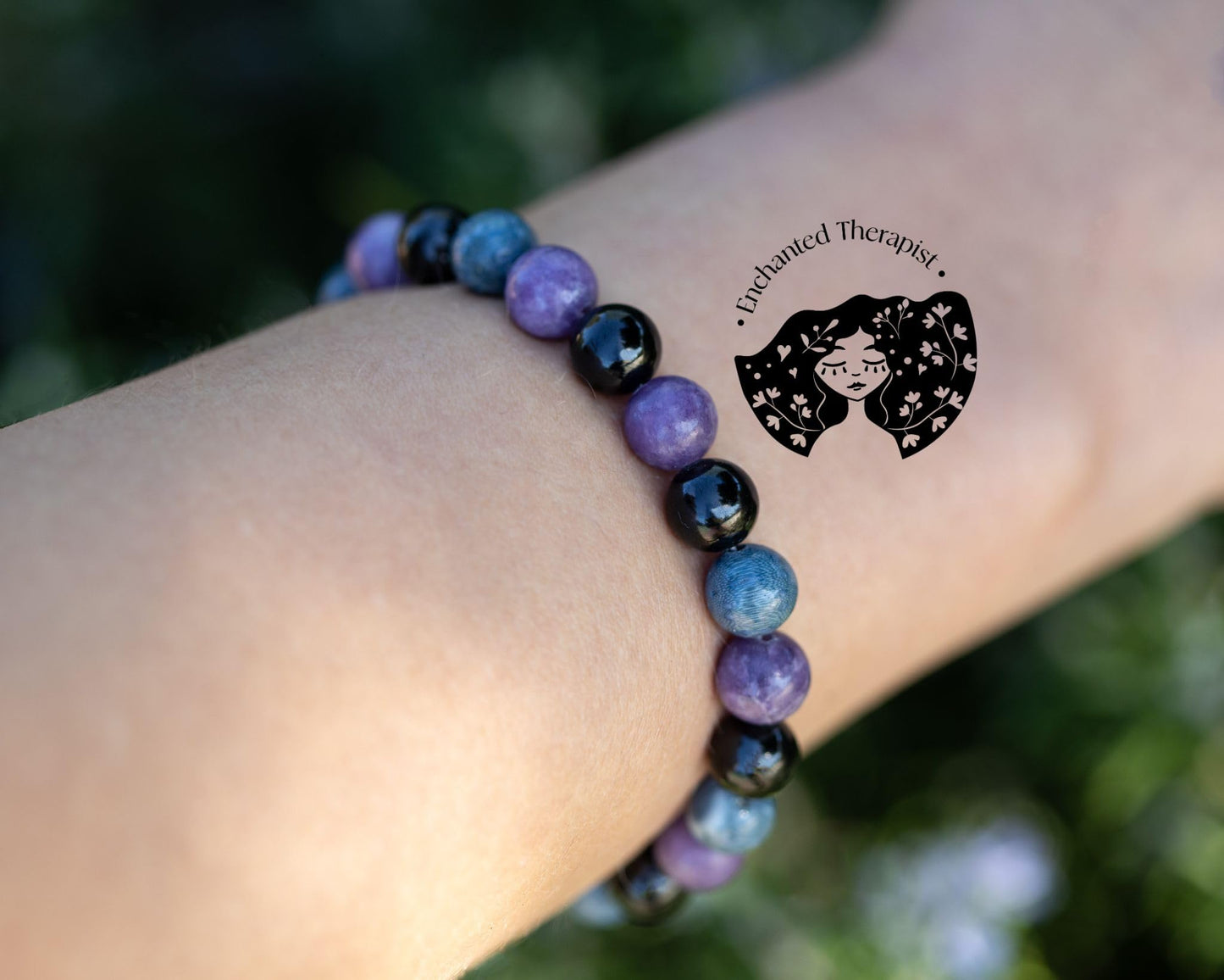 Enchanted Therapist Calming Anxiety Bracelet, Reiki Infused, Energy Bracelet, Reiki Gift, Reiki jewelry, Gemstone bracelets, Crystal bracelets