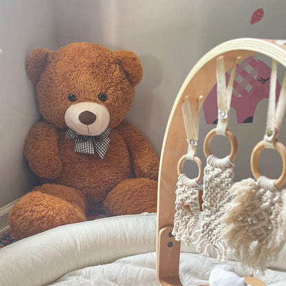 Toys Studio 47 Inch Big Teddy Bear Giant Teddy Bear Stuffed Animal 4ft Dark Brown Plush Toy for Baby Shower Party Decorations Kids Christmas Valentine's Day Gifts
