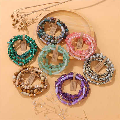 IVY TAILI 3Pcs Jade Bracelet for Women 8mm Green Aventurine Green Jade Beaded Bracelet Stretch Bracelet Set Jade Jewelry for Women