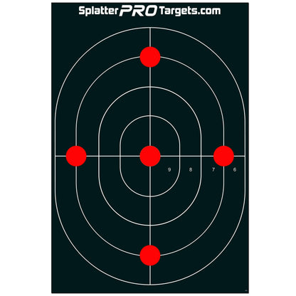 12x18 Splatter Targets. Shots Burst Bright White Upon Impact. Instantly See Your Shots. Ultimate Contrast with White on Black. (25)