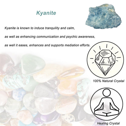 Kyanite Raw Crystals, Large 1.25-2.0" Healing Crystals Natural Rough Stones Crystal for Tumbling, Cabbing, Fountain Rocks, Decoration, Polishing, Wire Wrapping, Wicca & Reiki