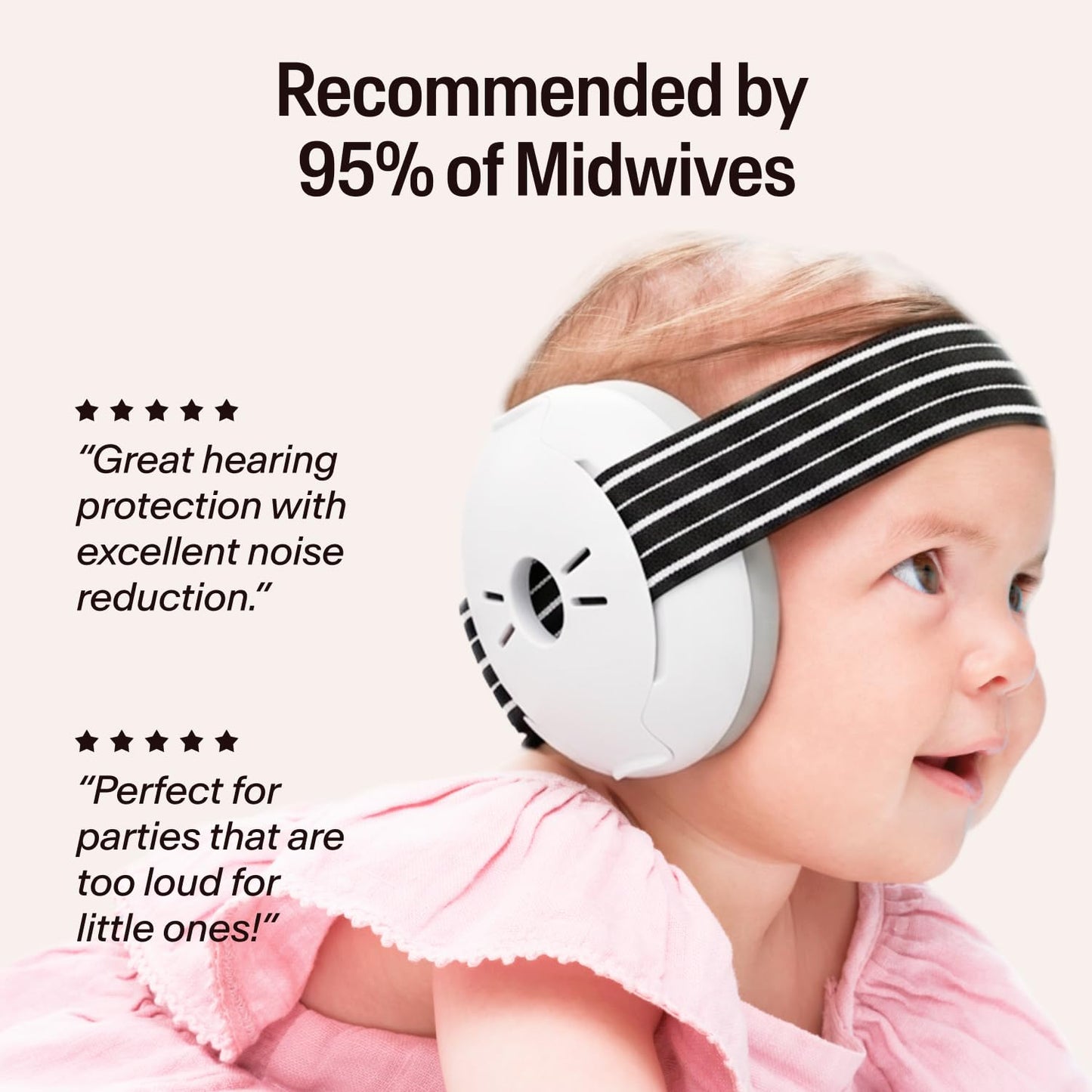 Alpine Muffy Baby Ear Protection for Babies and Toddlers up to 36 Months - CE & ANSI Certified - Noise Reduction Earmuffs - Comfortable Baby Headphones Against Hearing Damage & Improves Sleep - Black