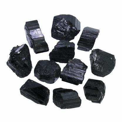 Nvzi Black Tourmaline Crystals, Bulk Crystals, Crystals and Healing Stones, Rocks for Tumbling, Amathesis Crystal, Raw Crystals Bulk, Calcite Crystal for Decoration, Wicca, Reiki, Chakra, Energy(1LB)