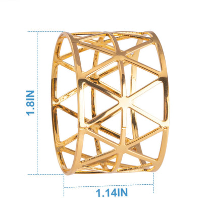 12PCS – Gold Napkin Rings Set of 12, Holiday Napkin Holders for Dining, Anniversary, Birthday, Romantic Candlelight Dinner, Holiday, Party of Table Setting, Wedding Table Decoration