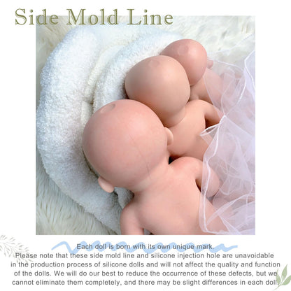 Gileutay 20 inch Full Solid Silicone Reborn Doll Boy Lifelike Reborn Sleeping Newborn Babies Doll That Can Open Mouth