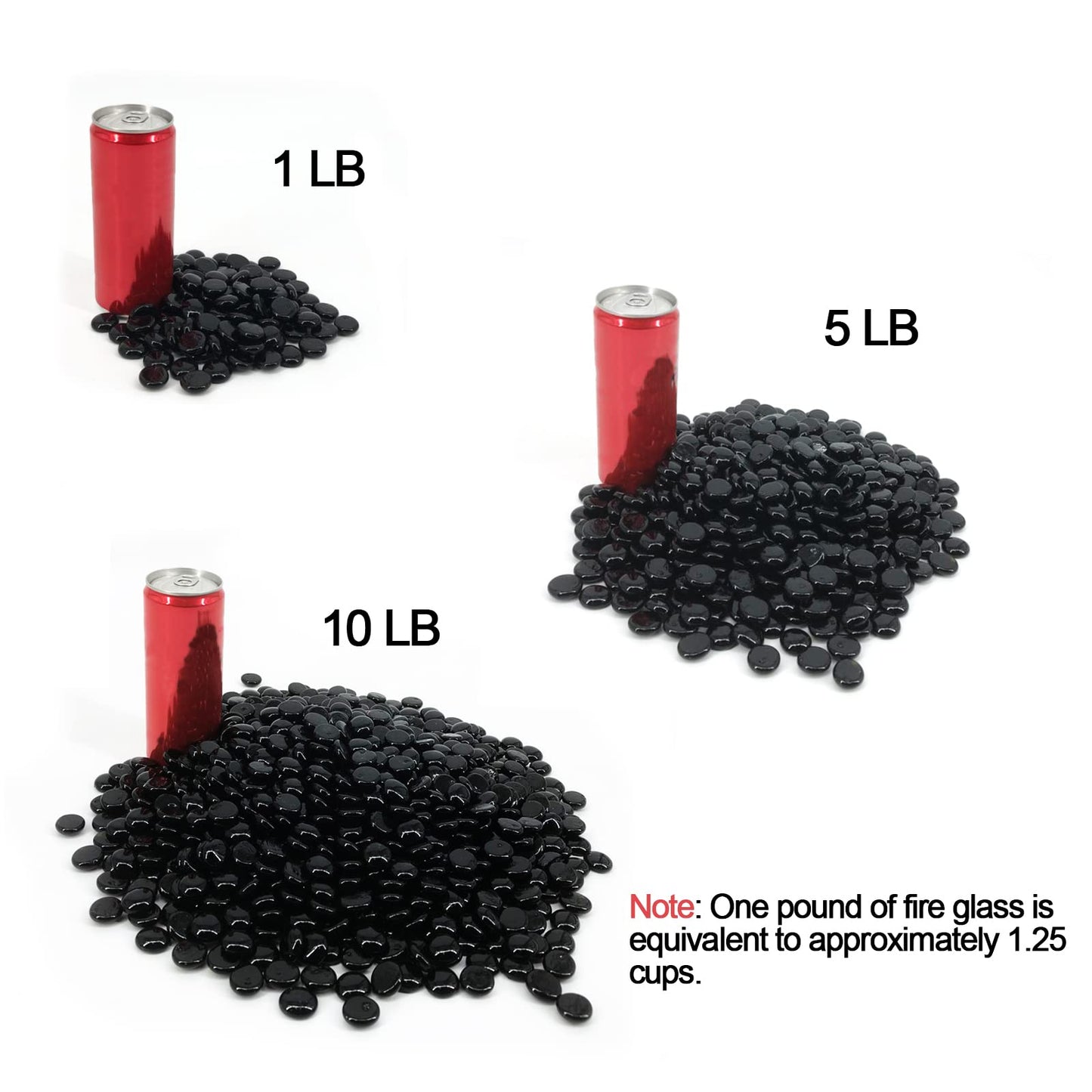 Kleuete 10 Pound Fire Pit Glass 1/2 Inch Reflective Round Fire Glass Drops Beads Rocks for Natural or Propane Fire Pit and Landscaping Pacific Blue