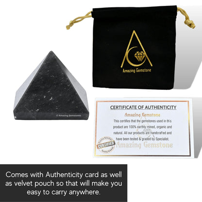 Amazing Gemstone Blue Aventurine Pyramid Crystal Healing Stones - 1" Great Pyramid Figurine of Natural Stone Pyramid for Meditation, Reiki, Chakra Balancing and Crystal Pyramids Grid