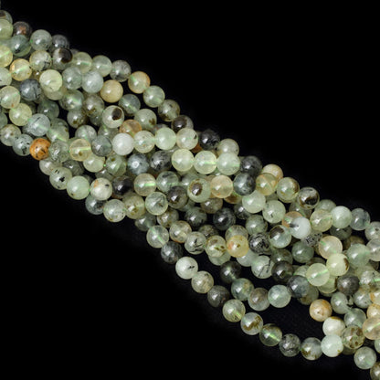 CHEAVIAN 45PCS 8mm Natural Prehnite Gemstone Smooth Surface Round Loose Beads for Jewelry Making 1 String 15 Inches