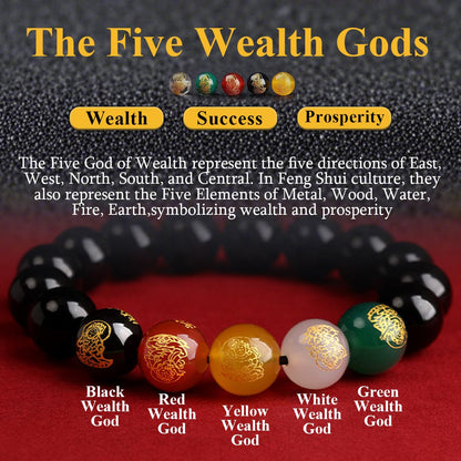 SoulPulse Obsidian Chinese Feng Shui Wealth and Luck Bracelet for Women to Attract Money,Wealth,Success,Obsidian Beaded Money Bracelets for Women（10mm）