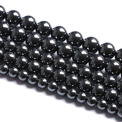 8mm 60PCS Black Hematite AAA Grade Spacer Round Loose Beads for Jewelry Making DIY Bracelet