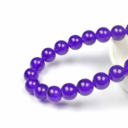 MJDCB Natural Stone Beads Purple Jade Round Loose Beads for Jewelry Making DIY Bracelet Necklace (6mm)