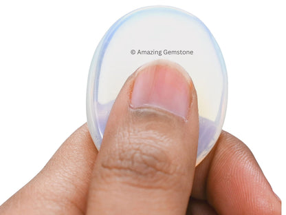 Amazing Gemstone Opalite Worry Stone Crystals and Healing Stones - Worry Stones for Stress Relief Gifts - Piedra Crystal Fidget for Meditation,Relaxation - Unique Stocking Stuffers and Birthday Gifts