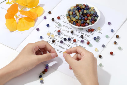 XIANNVXI 7 Chakras Beads 8mm Multicolor Crystal Beads 105PCS Natural Stone Beads Round Loose Gemstone Beads for Bracelet Stone Beads for Jewelry Making