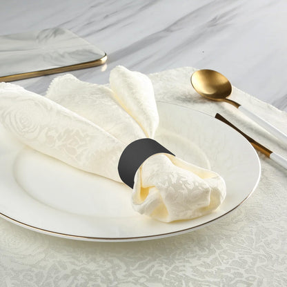 Germiwipe Napkin Bands,Paper Napkin Rings Self Adhesive,Silverware Wraps Band for Restaurant, Family Gathering, Outdoor, Wedding and Holidays (Black - 500pcs)