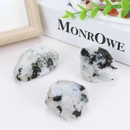 XIANNVXI Moonstone 1.8-2.2" Large Raw Crystals and Healing Stones Natural Rough Crystal Rocks for Decor Gifts Tumbling Cabbing Polishing Fountain Rocks 1PCS