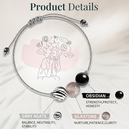 ZOKCC Crystal Healing Bracelets Gifts for Women: Spiritual Natural Healing Stone Anxiety Protection Bracelets Birthday Christmas Gifts for Friends Sister Coworker Nurse Teacher
