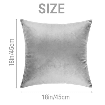 Q&J FABRIC CO. 4 Pack Velvet Decorative Throw Pillow Covers,Soft Square Cushion Case 18x18 Inch Pillow Covers for Living Room Couch Bed Sofa Outdoor Home Decor(Gold/Orange/Silver Grey/Light Coffee)