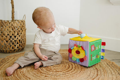 Whats Inside Box - What's in the Box Toy - 7 Surprise Pieces - Educational Sensory Toys, 7" Square, Larger and More Pieces Than Most, Perfect Size for Small Hands, for Babies, Toddlers