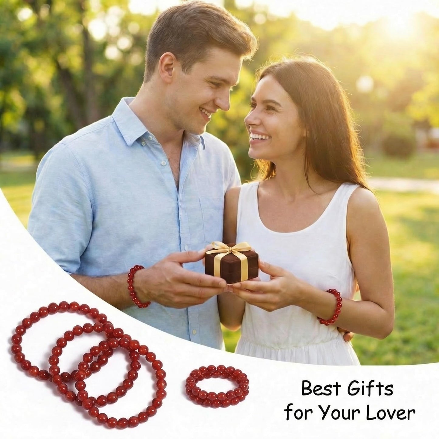 Yochus 60pcs Red Onyx Agate Beads，6mm Healing Power Natural Stone Round Loose Beads for Jewelry Making Earring Necklace DIY Crafts