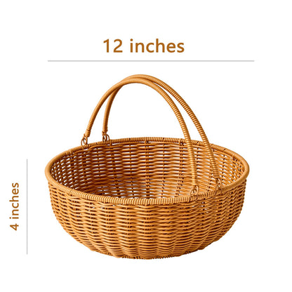 Berdeng Fruit Bowl for Kitchen Counter, Large Fruit Basket with Handle, Suitable for Storing Fruits, Vegetables, Bread, Candys and Snacks