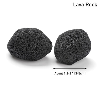 GolbalJew Lava Rock Natural Raw Crystals 2PCS Healing Crystal Stones 1.2-2.0” Reiki Healing Gemstones for Meditation Chakra Balance Home Decor