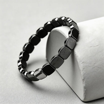Long tiantian Hematite Bracelet Men Hemios Hematite Hemys Black Beaded Healing Energy Birthday Jewelry Gifts for Husband Brother Boyfriend