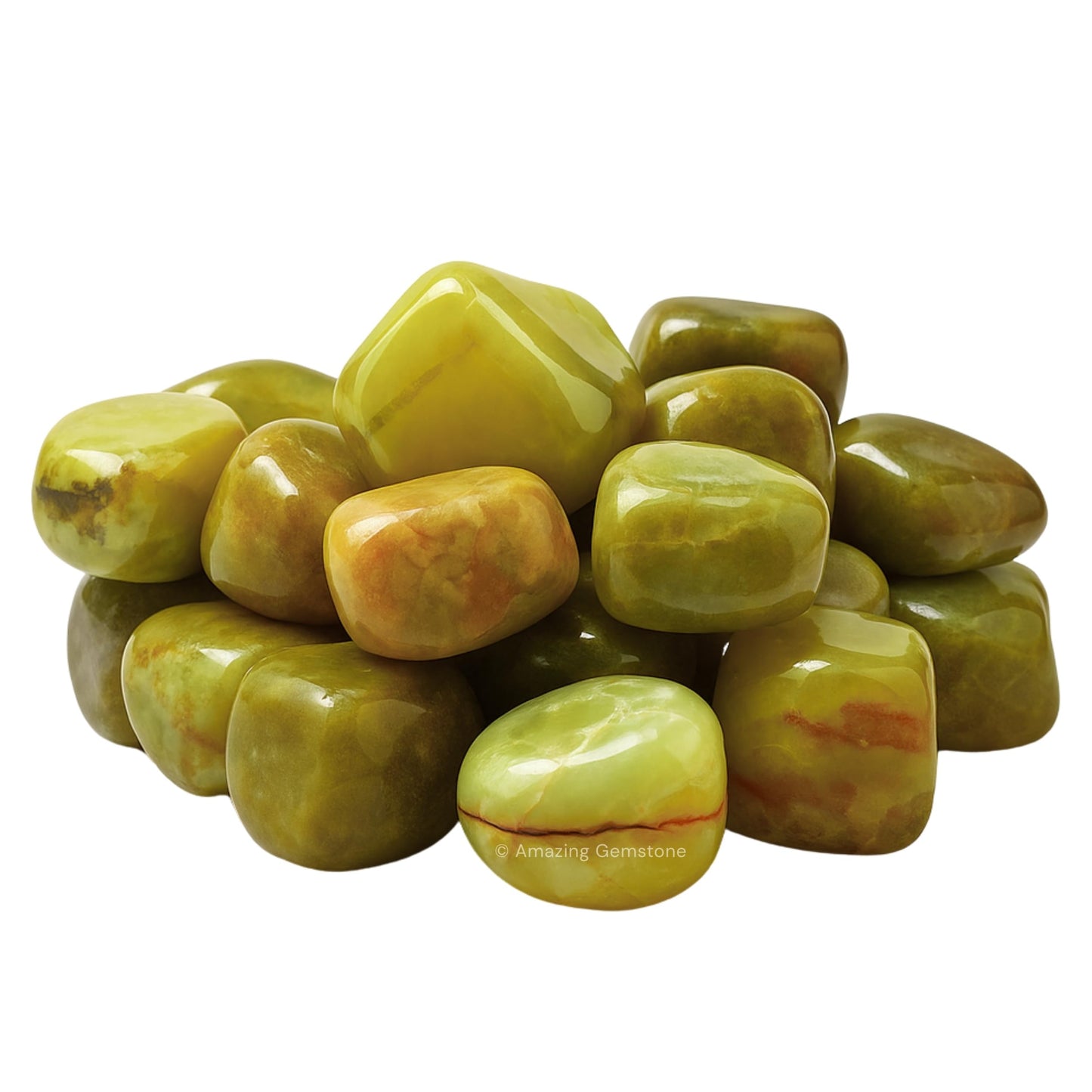 Amazing Gemstone Green Opal Crystals and Healing Stones Tumbled - 1000+ Carats Green Opal Stone, Natural Healing Stones for Energy Balance, Stress Relief - Premium Polished Gems Rocks for Meditation