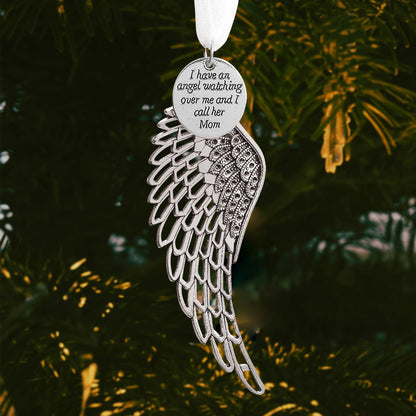 Memorial Christmas Ornament Angel Wings, Sympathy Gifts for Loss of Mom in Memory of Loved One in Heaven Keepsake Remembrance Christmas Tree Decoration