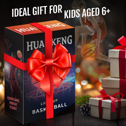 HuanKeng Upgrade Rechargeable Glow in The Dark Ball Toys Birthday Gifts for 6 7 8 9 10 11 12 13 14 15 Year Old Boys, Sports and Outdoors Light Up Ball Games for Teen, Kids Boys Toy Stuff Ages 6-15
