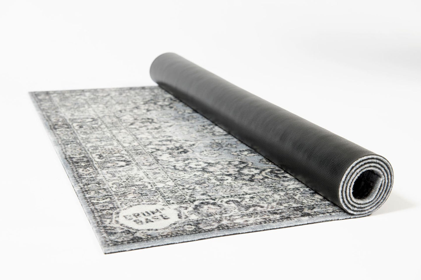 DRUMnBASE Vintage Persian Style Stage Rug, Non Slip Waterproof Rug for Stage or Studio Use to Reduce Vibrations, Gray, 4.26 FT X 3 FT