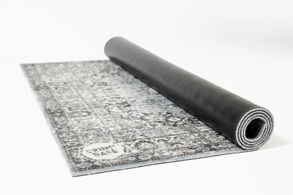DRUMnBASE Vintage Persian Style Stage Rug, Non Slip Waterproof Rug for Stage or Studio Use to Reduce Vibrations, Gray, 4.26 FT X 3 FT