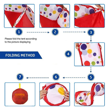 Kuuqa Ball Pit Play Tent with Basketball Hoop for Kids Toddlers Outdoor Indoor Play 4 Ft/120CM (Balls Not Included)