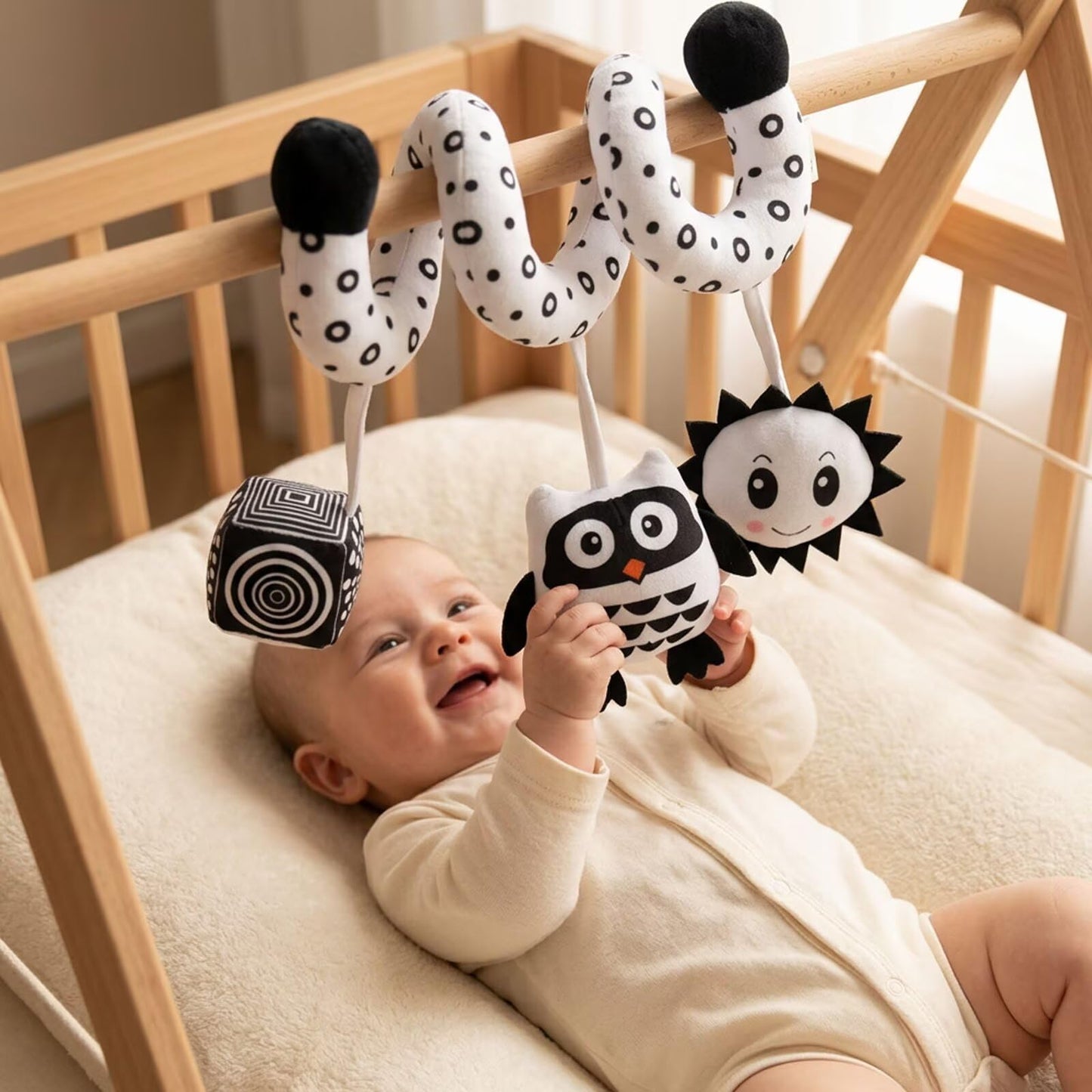 Yiklucg Multi-Use Baby Spiral Activity Toy – Spiral carseat Toy for Car Seat, Stroller,Play Gym, Keeps Baby Quiet, Easy Travel Solution