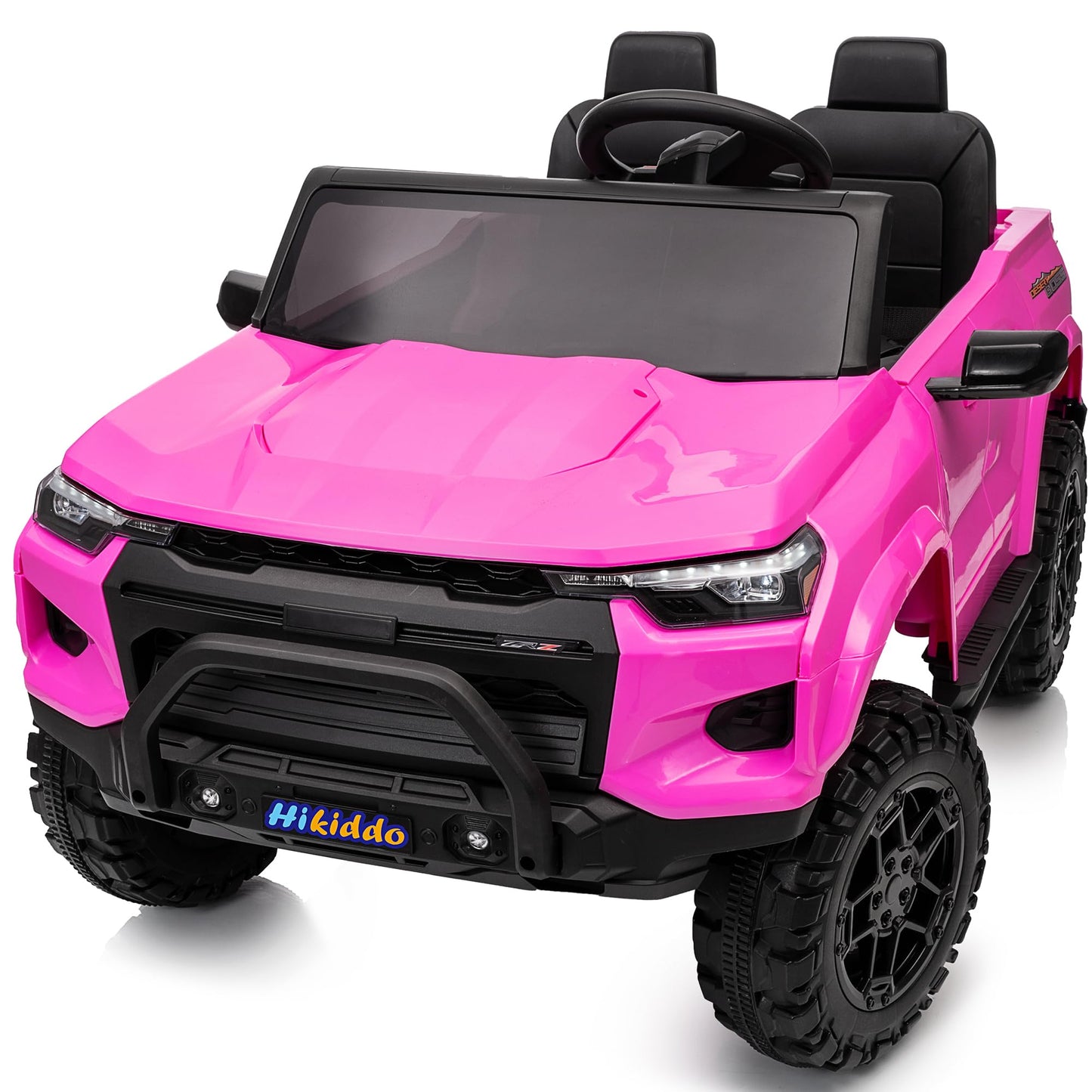 Hikiddo 24V 2 Seater Ride on Toy for Big Kids, Electric SUV Kids Car to Drive with Parent Remote, 2WD/4WD Switchable - Pink