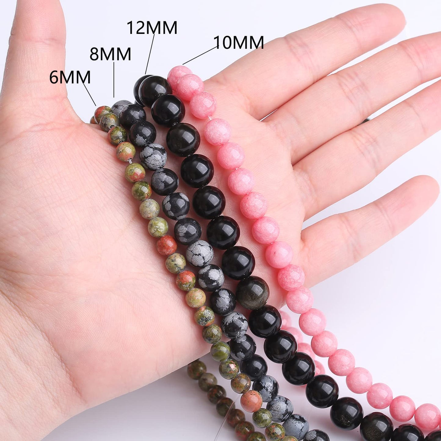90PCS 4MM Cyanihalite Beads Round Loose Stone Beads for Jewelry DIY Energy Stone Healing Power Bracelet 15"