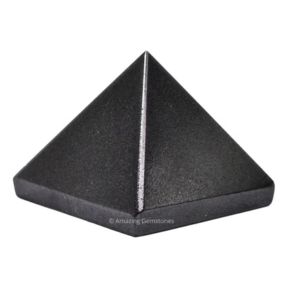 Amazing Gemstone Black Agate Pyramid Crystal Healing Stones - 1" Great Pyramid Figurine of Natural Stone Pyramid for Meditation, Reiki, Chakra Balancing and Crystal Pyramids Grid